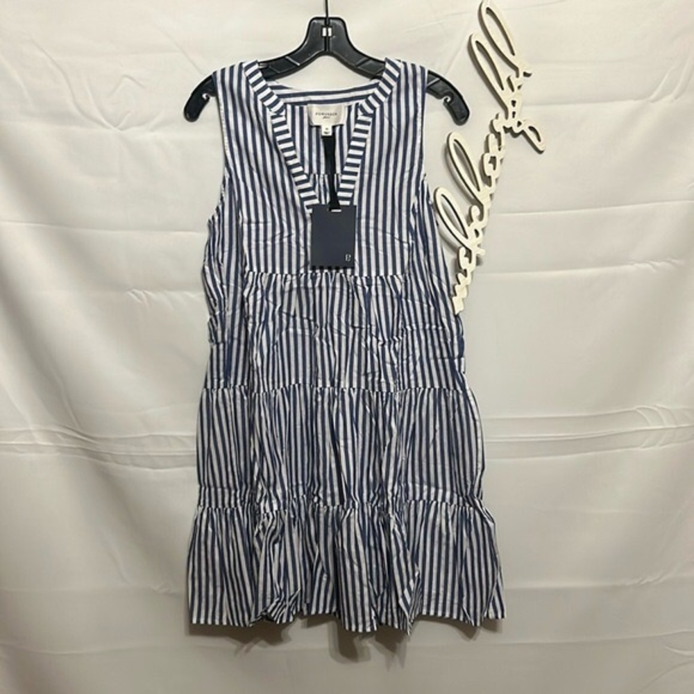 Blue and White Stripe Sleeveless Cotton Poplin Kenzo Dress
POMANDER PLACE - Picture 6 of 9